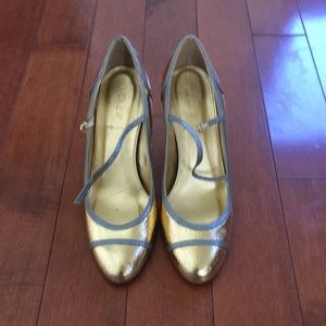J. Crew Gold Heels
